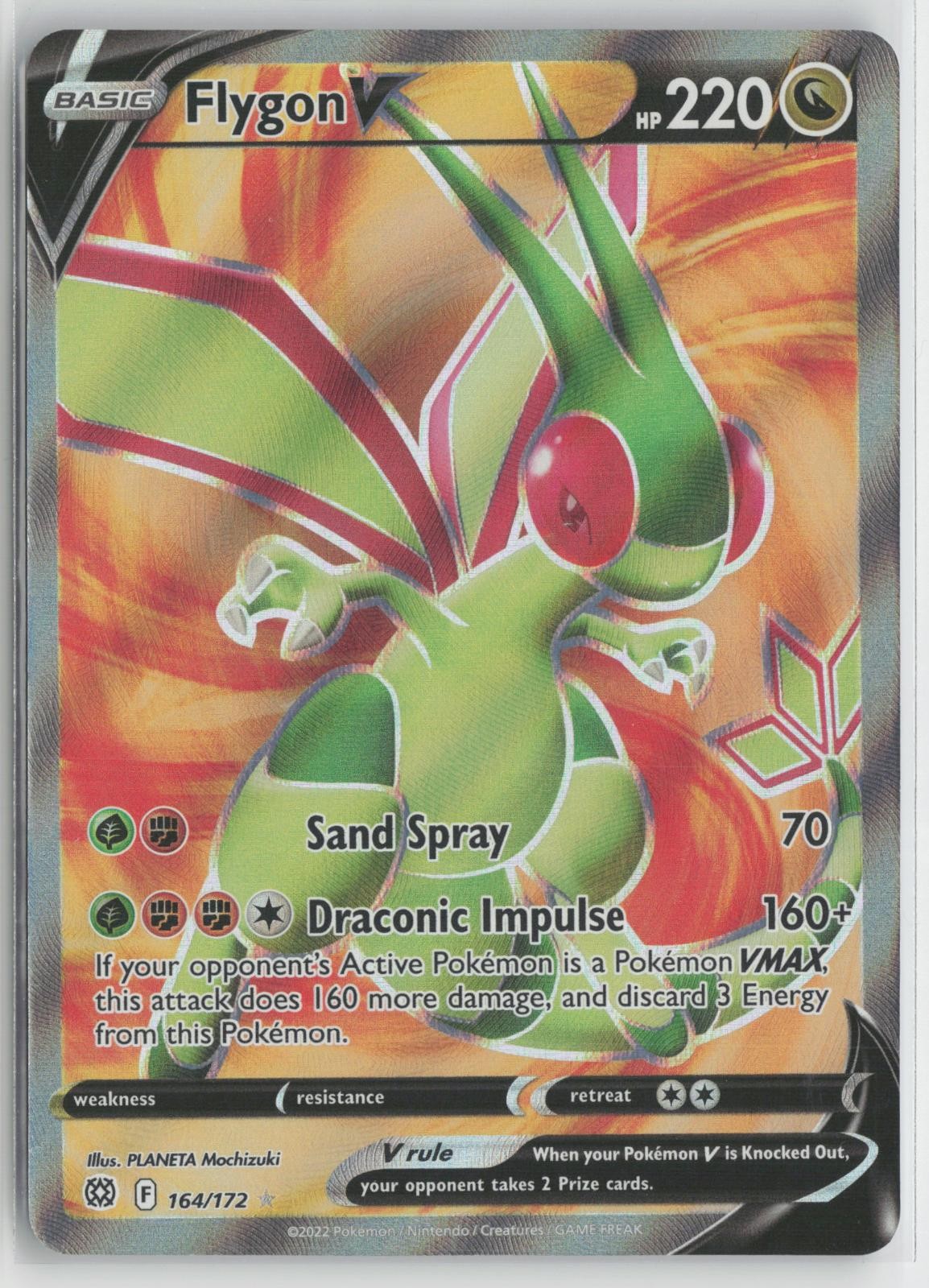Flygon V 164/172 Ultra Rare Brilliant Stars Pokemon NM