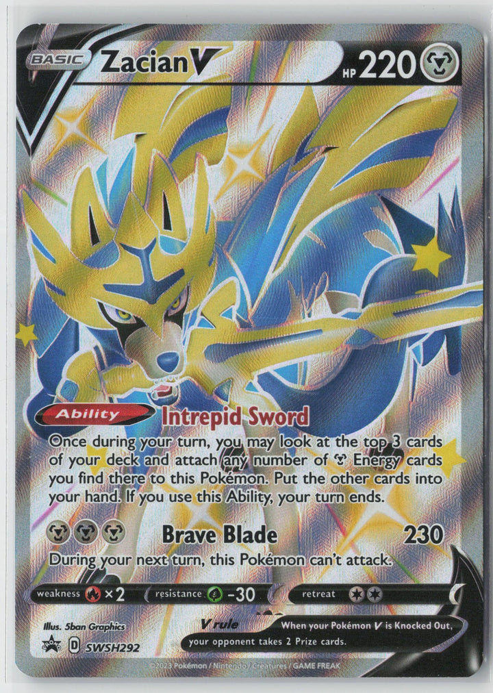 Zacian V (Shiny) - Promo SWSH: Sword & Shield Promo Cards SWSH292 NM0