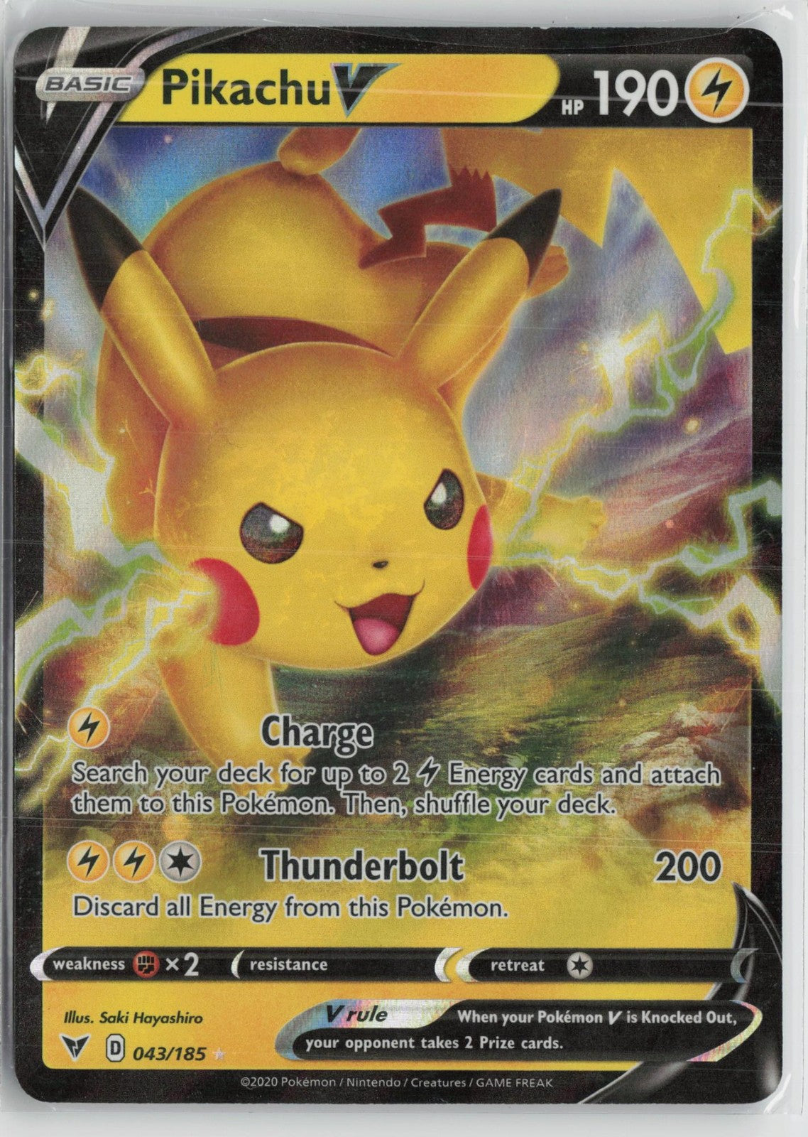 Pikachu V 043/185 Holo V Rare Vivid Voltage Pokemon NM