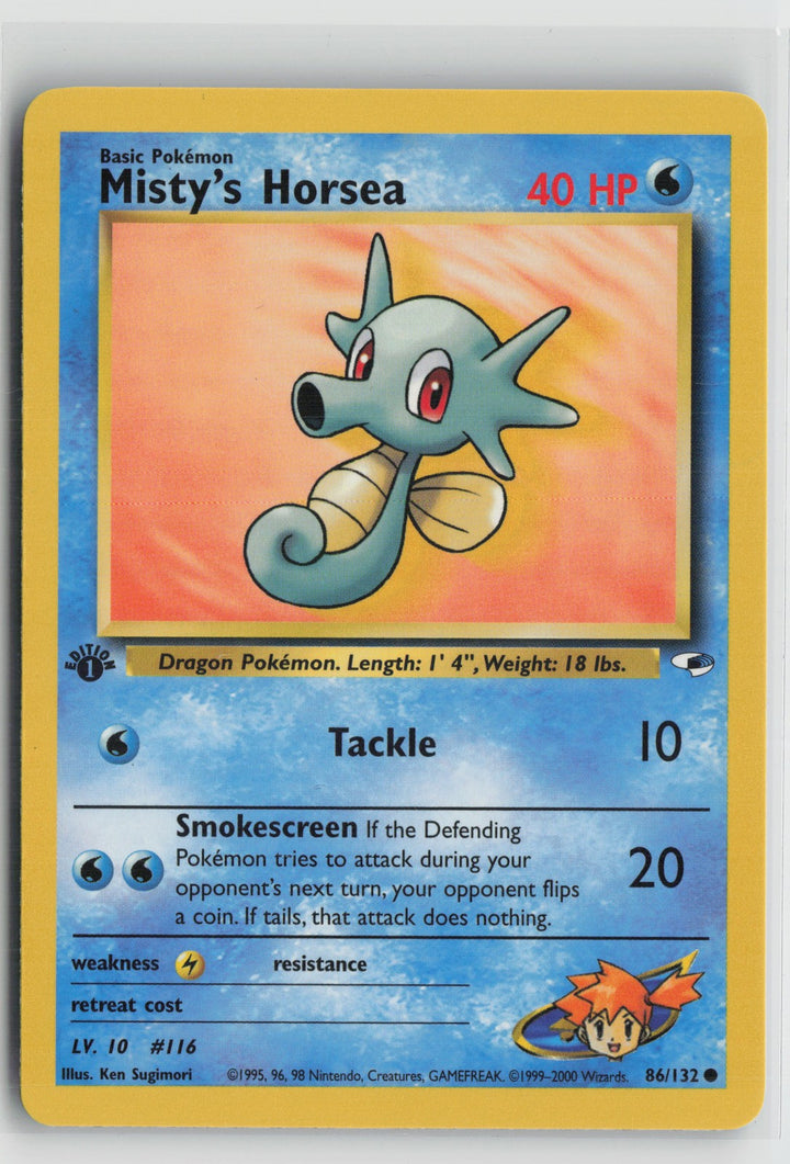Misty's Horsea Common Gym Heroes 086/132 NM0