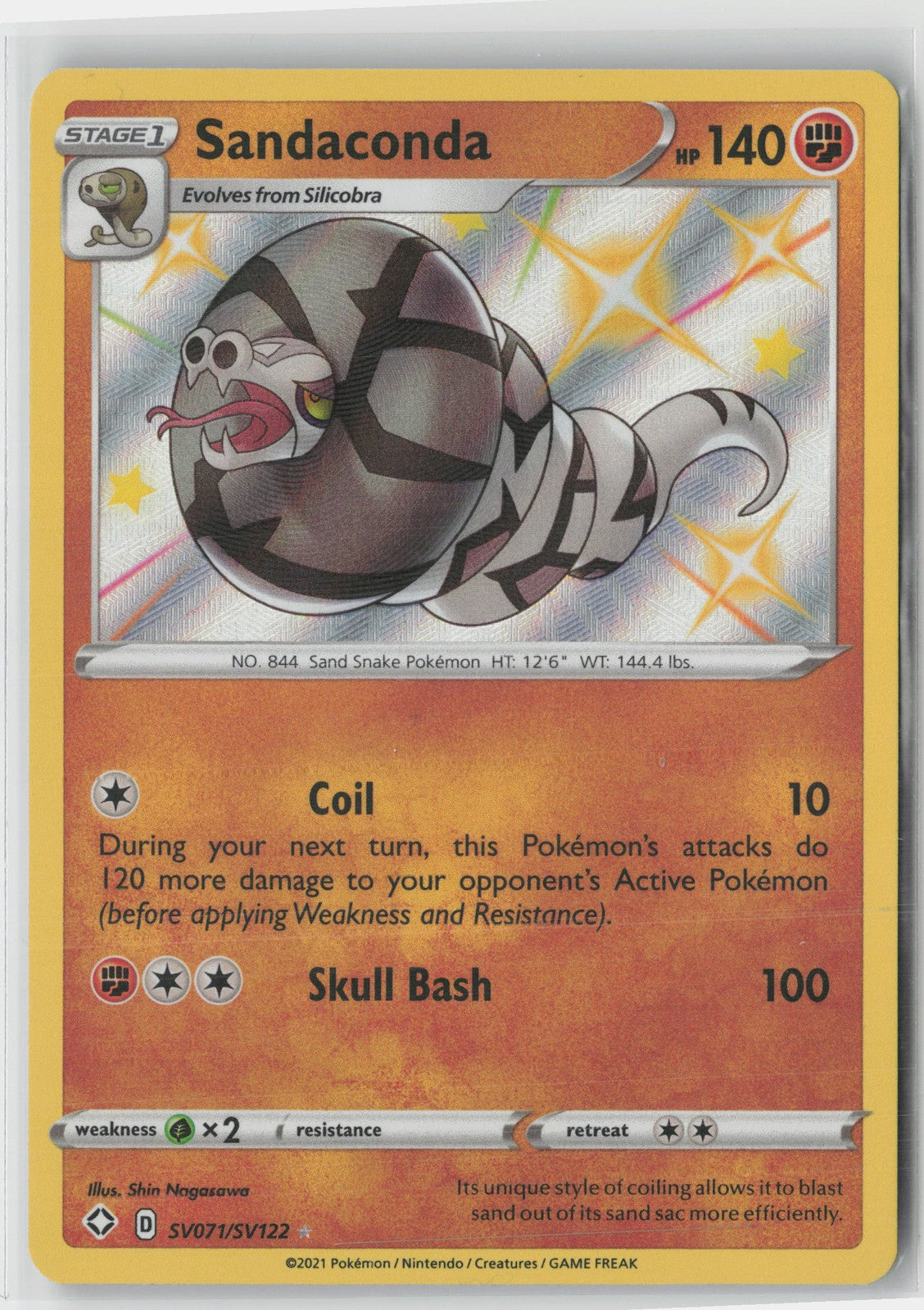 Sandaconda Shiny Holo Rare Shining Fates: Shiny Vault SV071/SV122 NM