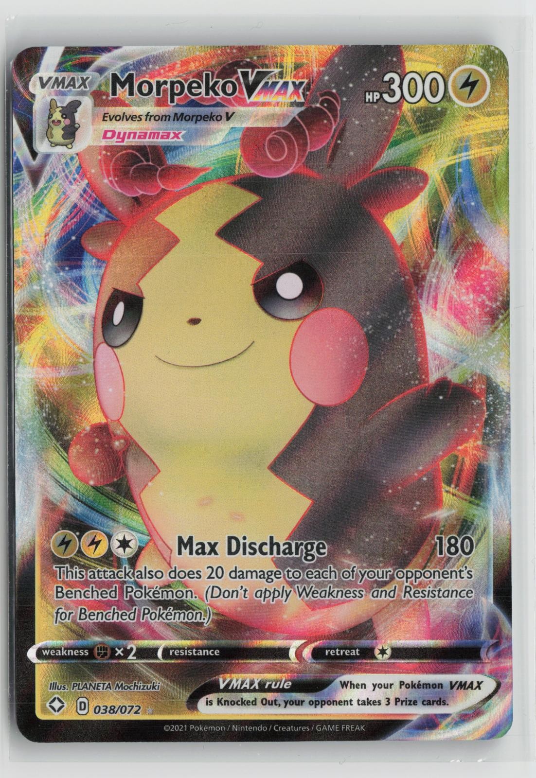 Morpeko VMAX 038/072 Holo VMAX Rare Shining Fates Pokemon NM