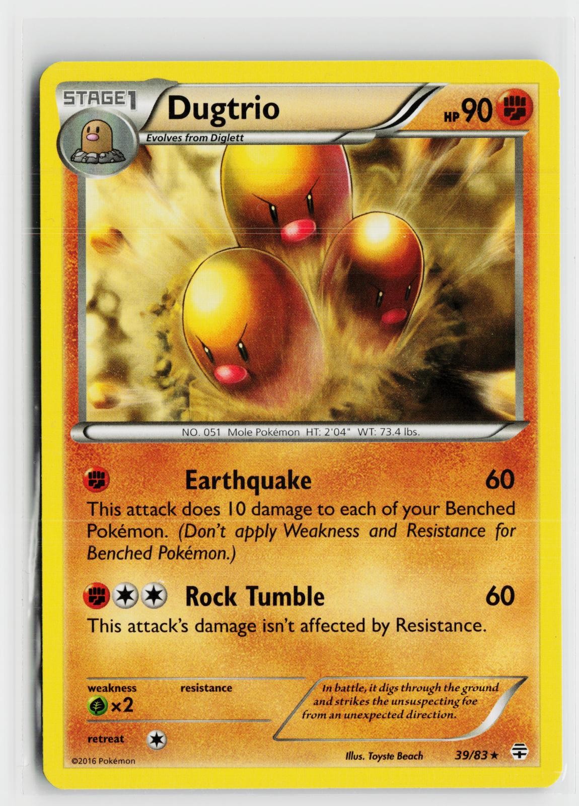Dugtrio 39/83 Generations NM R Pokemon