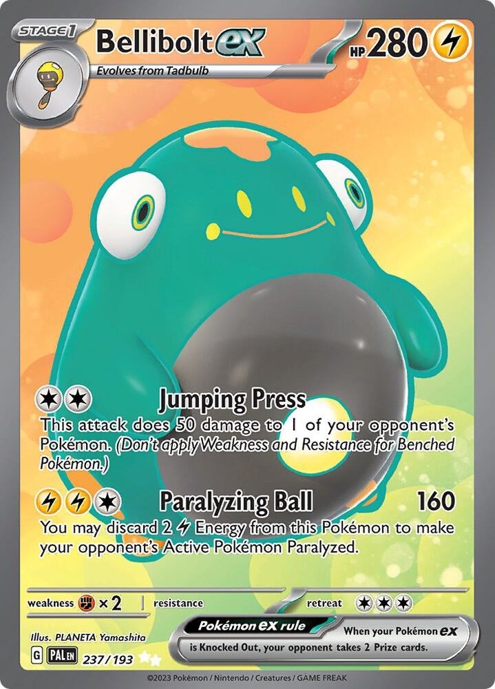 Bellibolt ex 237/193 Paldea Evolved PAL Ultra Rare near mint 237 Pokemon 2023