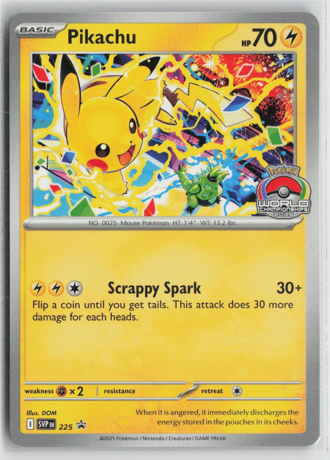Pikachu (World Championship 2025) 225 Promo Scarlet & Violet Promo Pokemon NM
