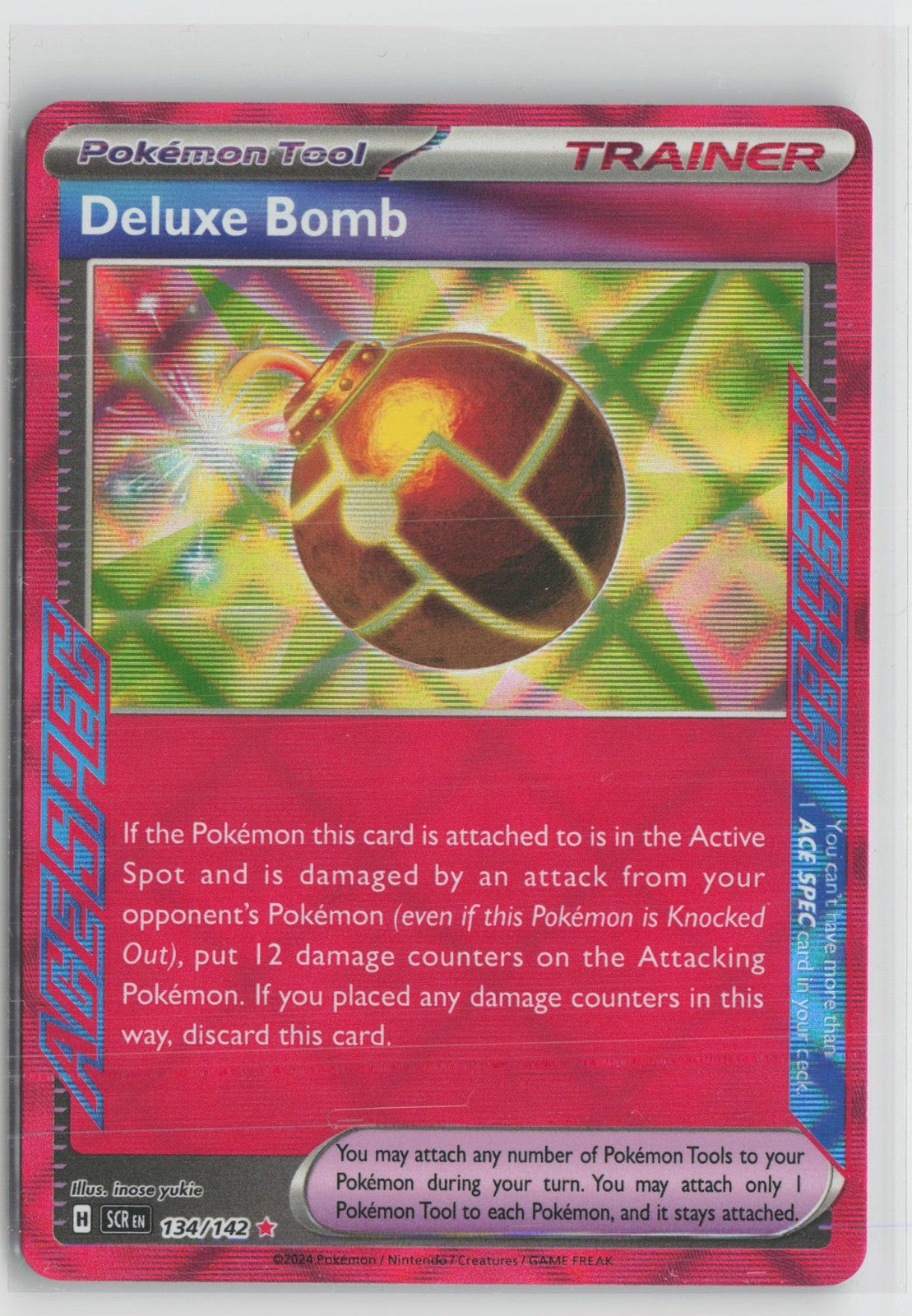 Deluxe Bomb 134/142 ACE SPEC Rare Stellar Crown Pokemon NM