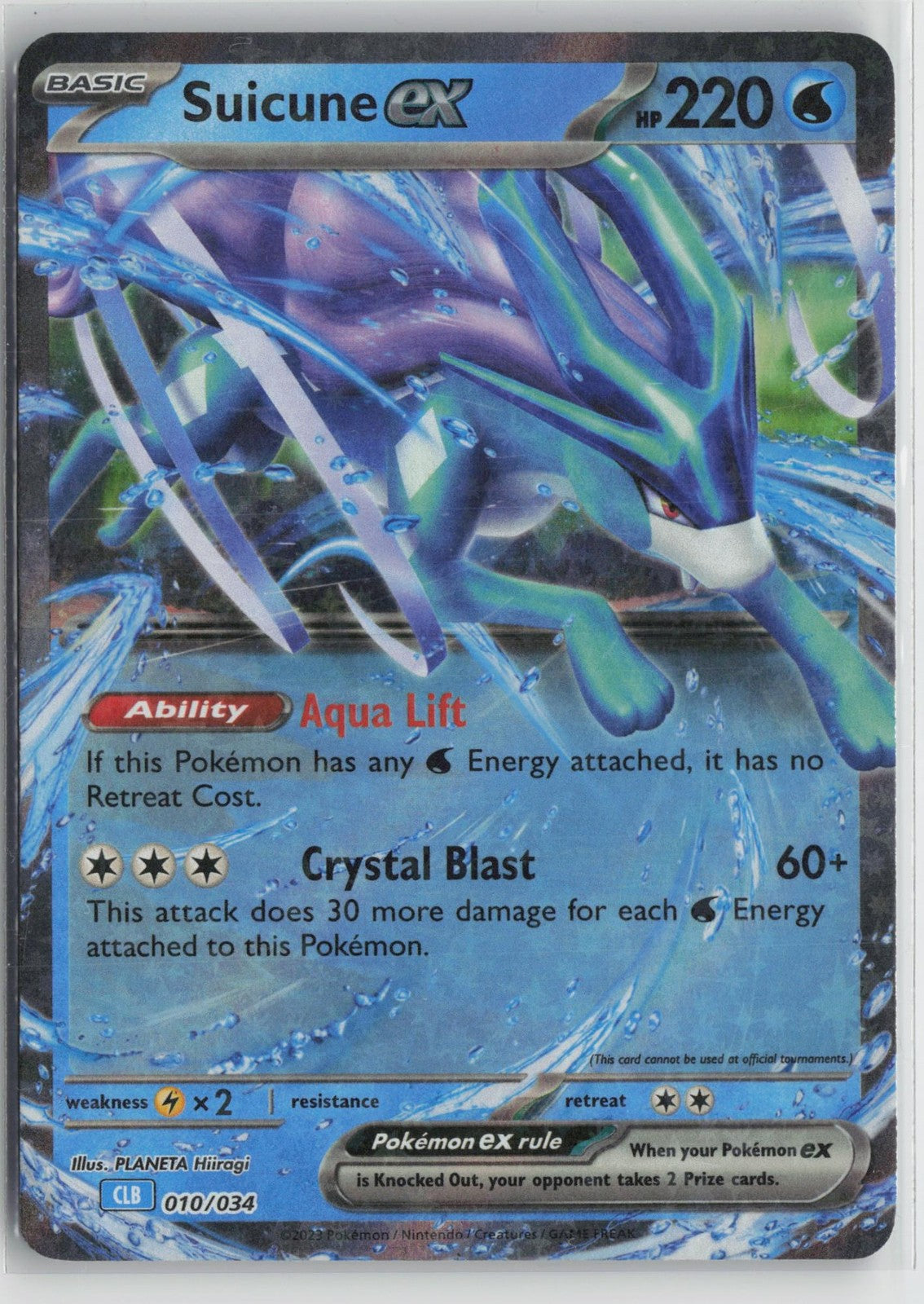 Suicune ex 010/034 Holo Classic Collection Trading Card Game Classic Pokemon NM