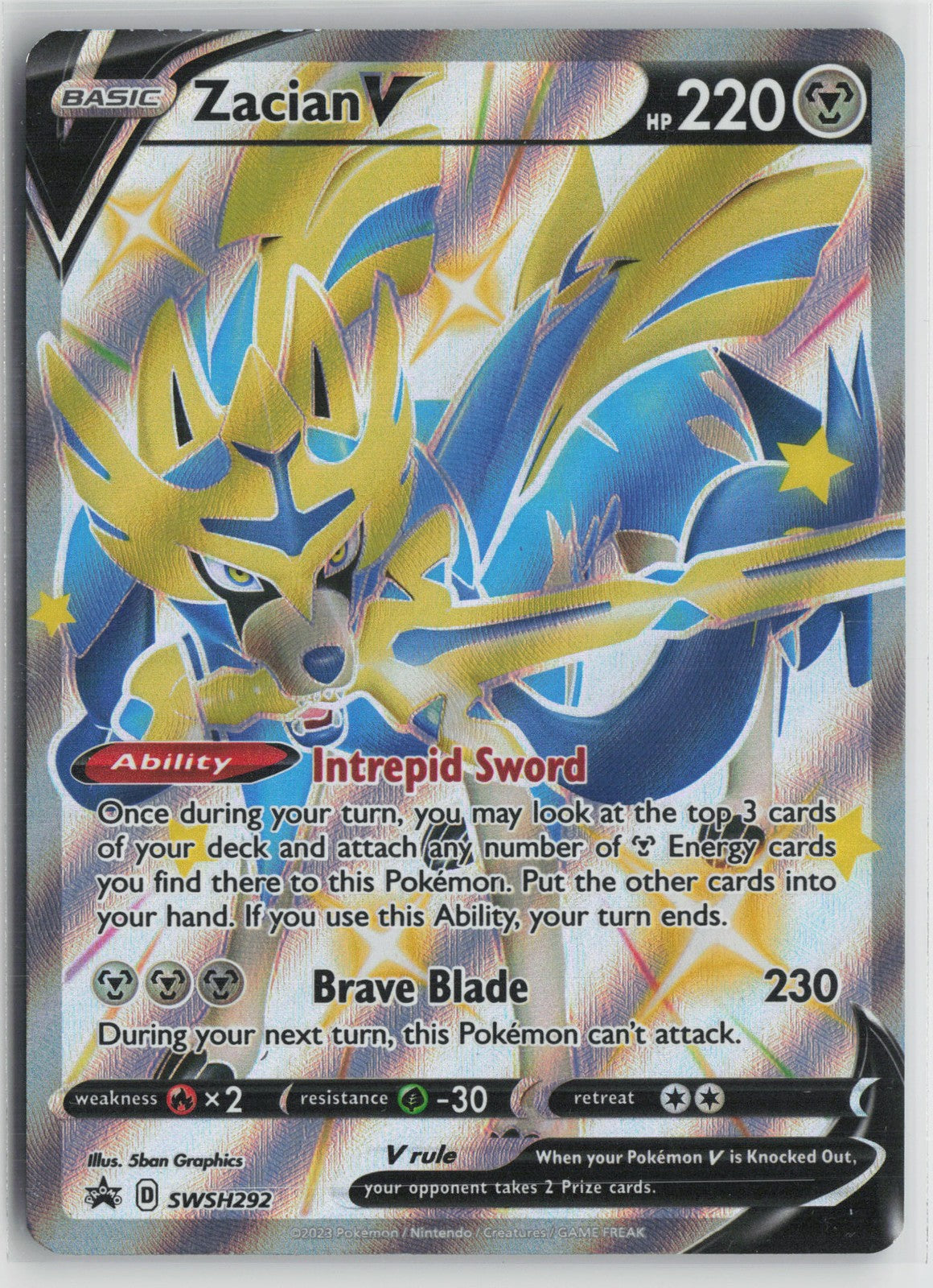 Zacian V (Shiny) - Promo SWSH: Sword & Shield Promo Cards SWSH292 NM