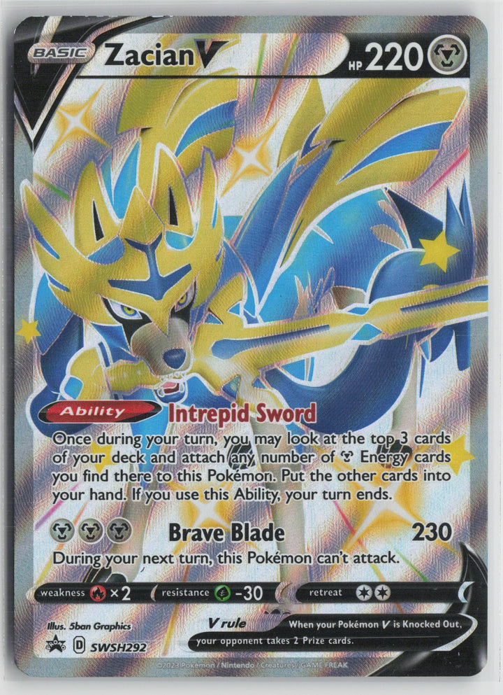 Zacian V (Shiny) - Promo SWSH: Sword & Shield Promo Cards SWSH292 NM0
