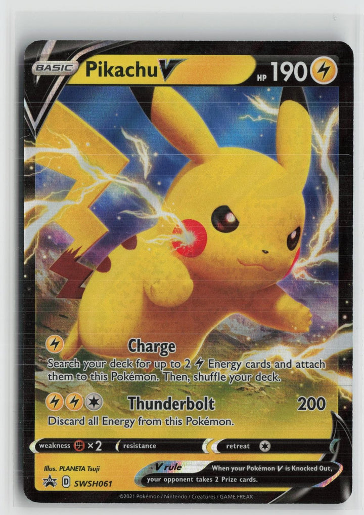 Pikachu V SWSH061 Holo Promo Sword & Shield Promo Pokemon NM0