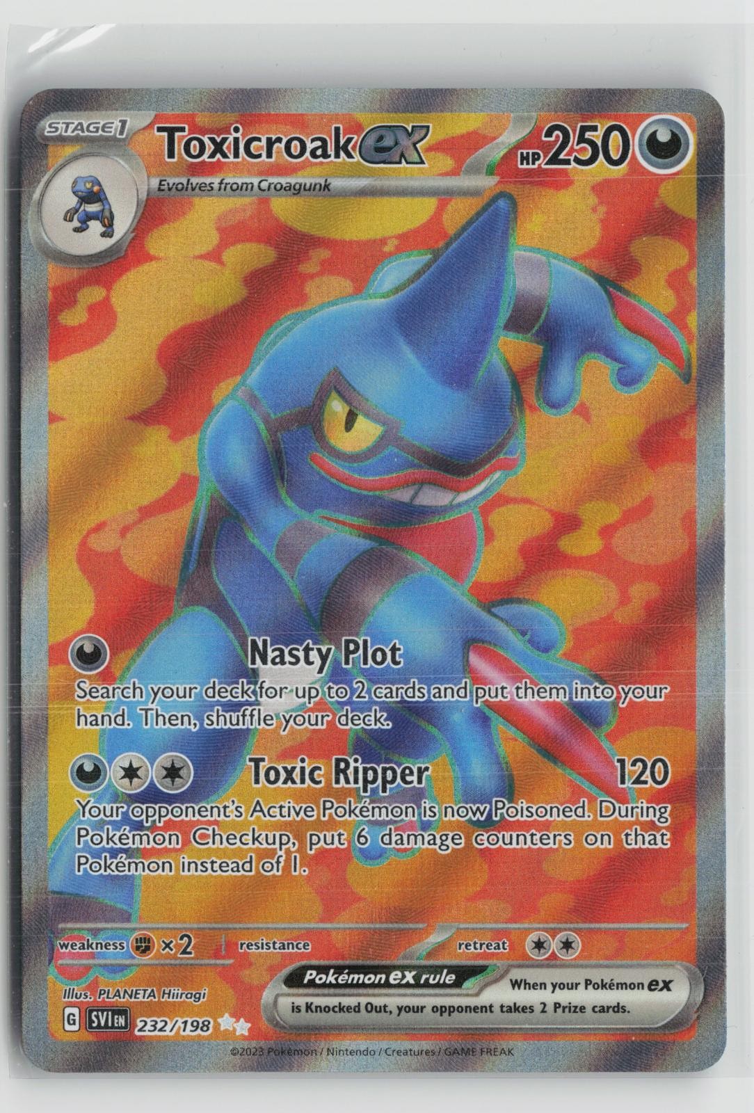 Toxicroak ex 232/198 Ultra Rare Scarlet & Violet Pokemon NM