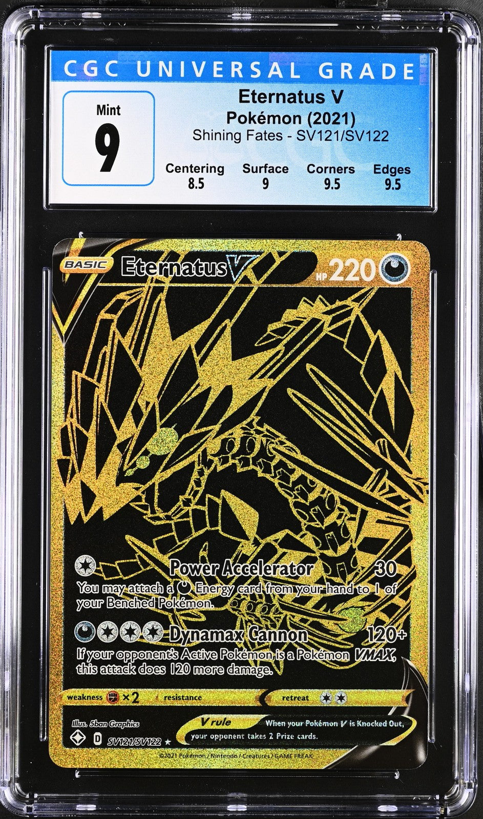 Eternatus V SV121/SV122 Shiny Vault Holo Shining Fates Pokemon CGC 9 Mint
