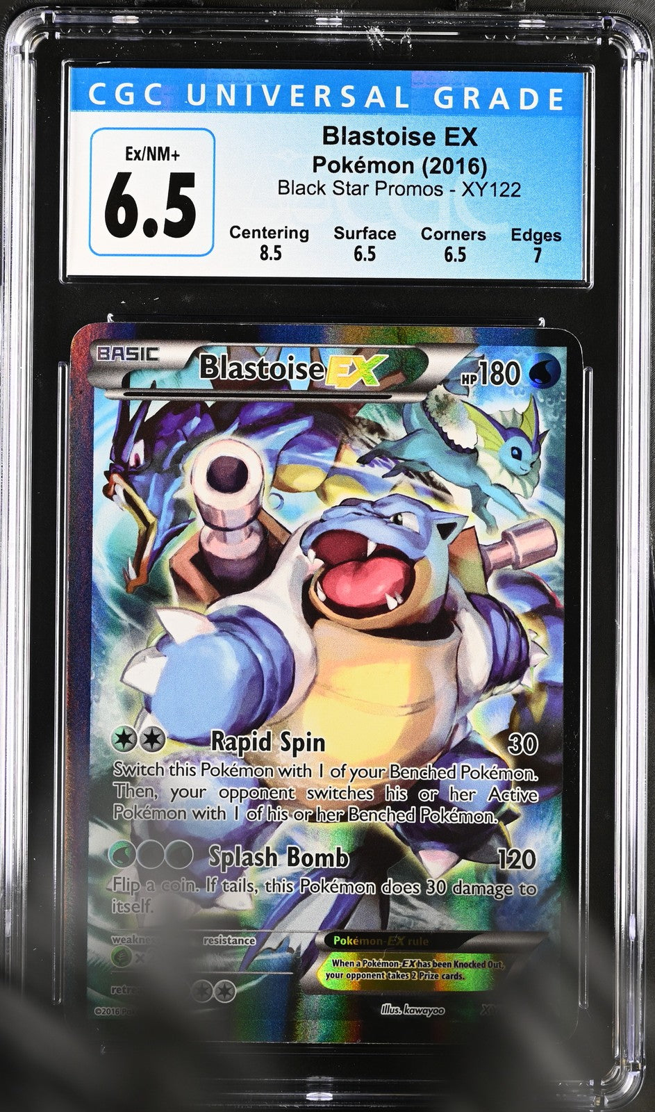 Blastoise EX XY122 Red & Blue Collection Pokemon CGC 6.5 Ex/nm+
