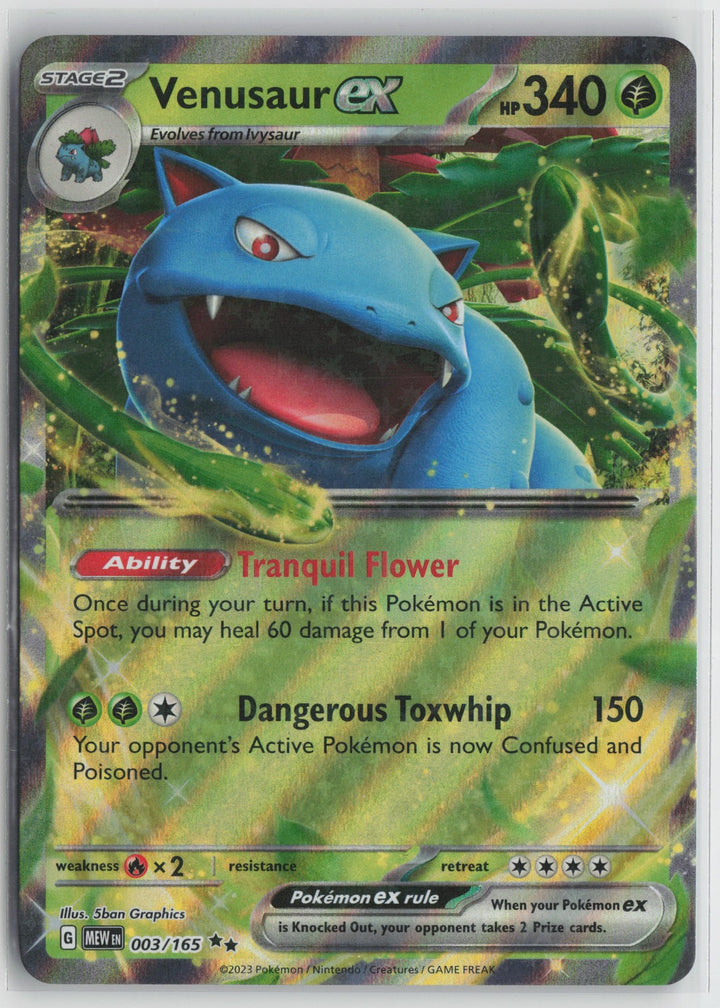 Venusaur ex - Double Rare SV: Scarlet & Violet 151 003/165 NM0