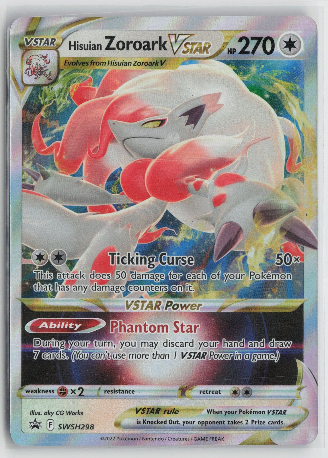 Hisuian Zoroark VSTAR SWSH298 Promo SWSH Black Star Pokemon NM
