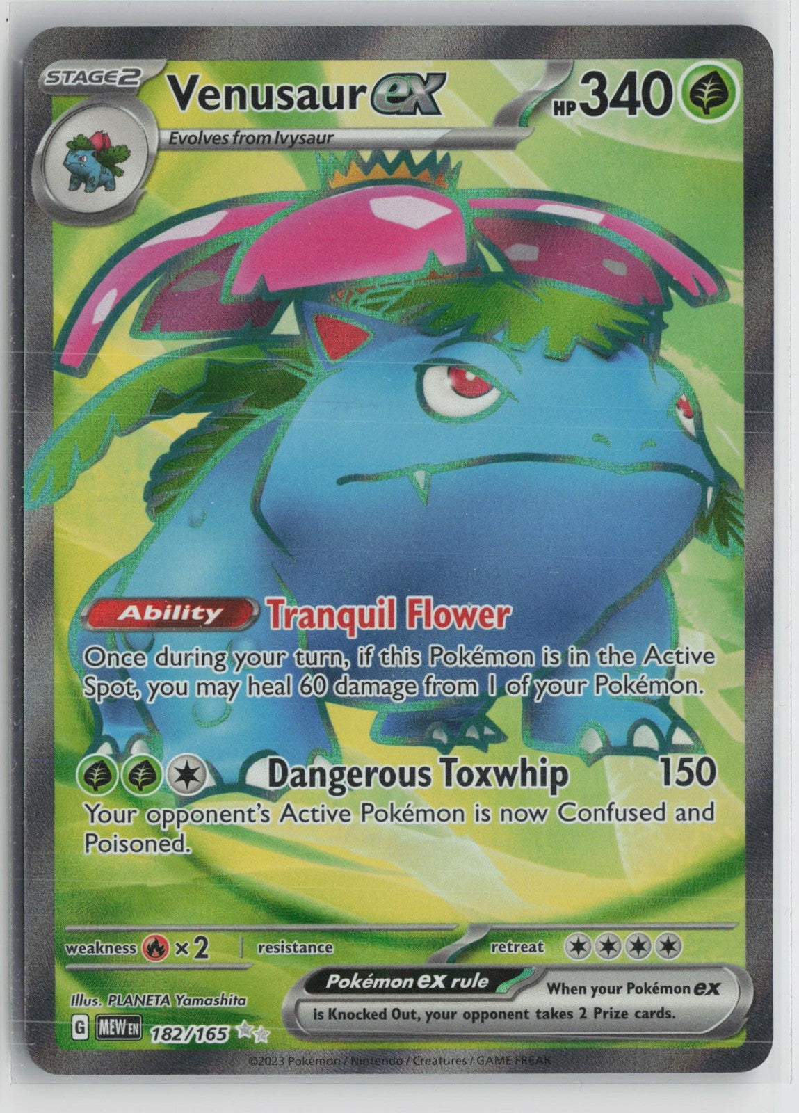 Venusaur ex 182/165 Ultra Rare 151 Pokemon NM