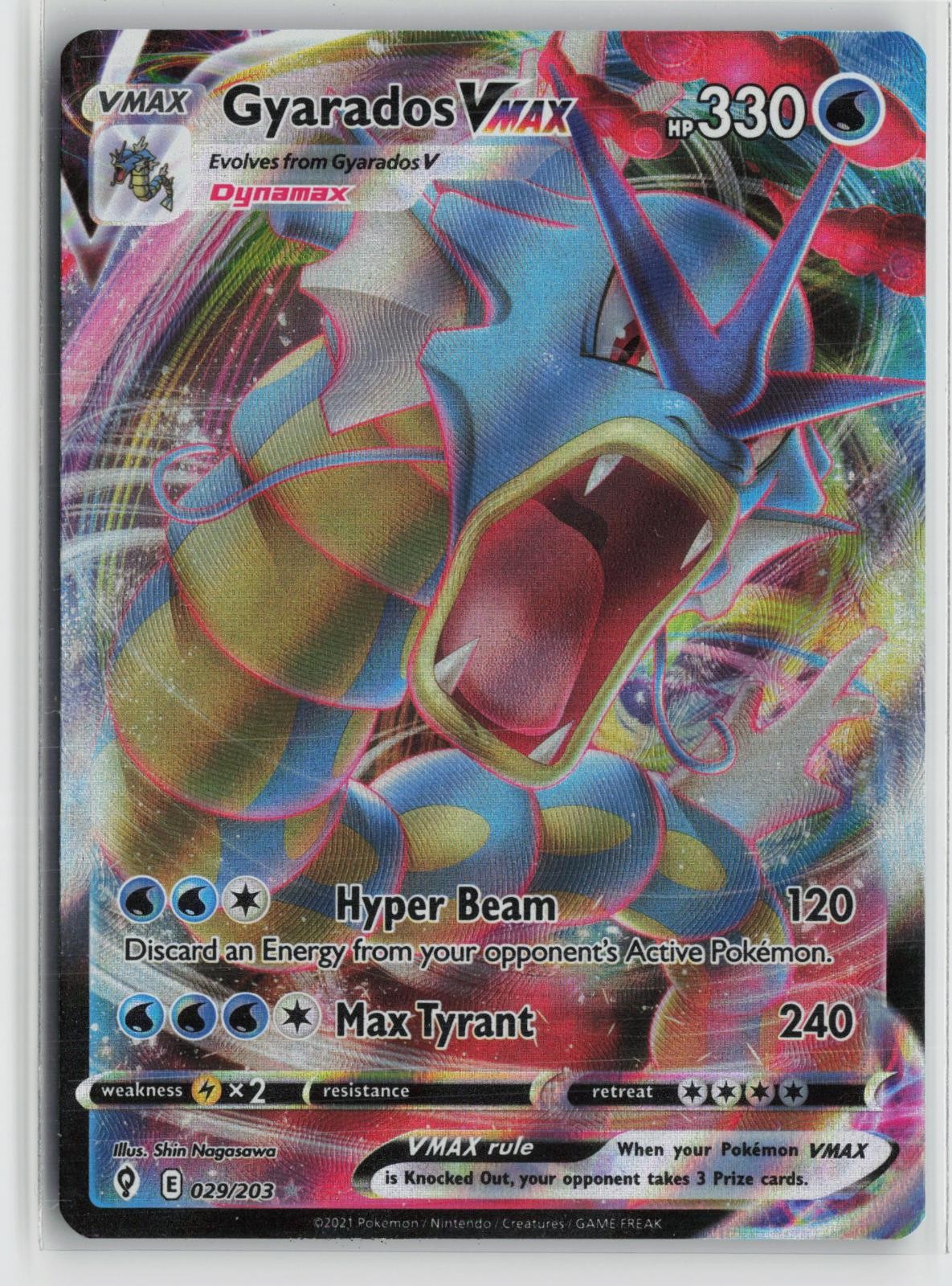 Gyarados VMAX 029/203 Holo VMAX Rare Evolving Skies Pokemon NM