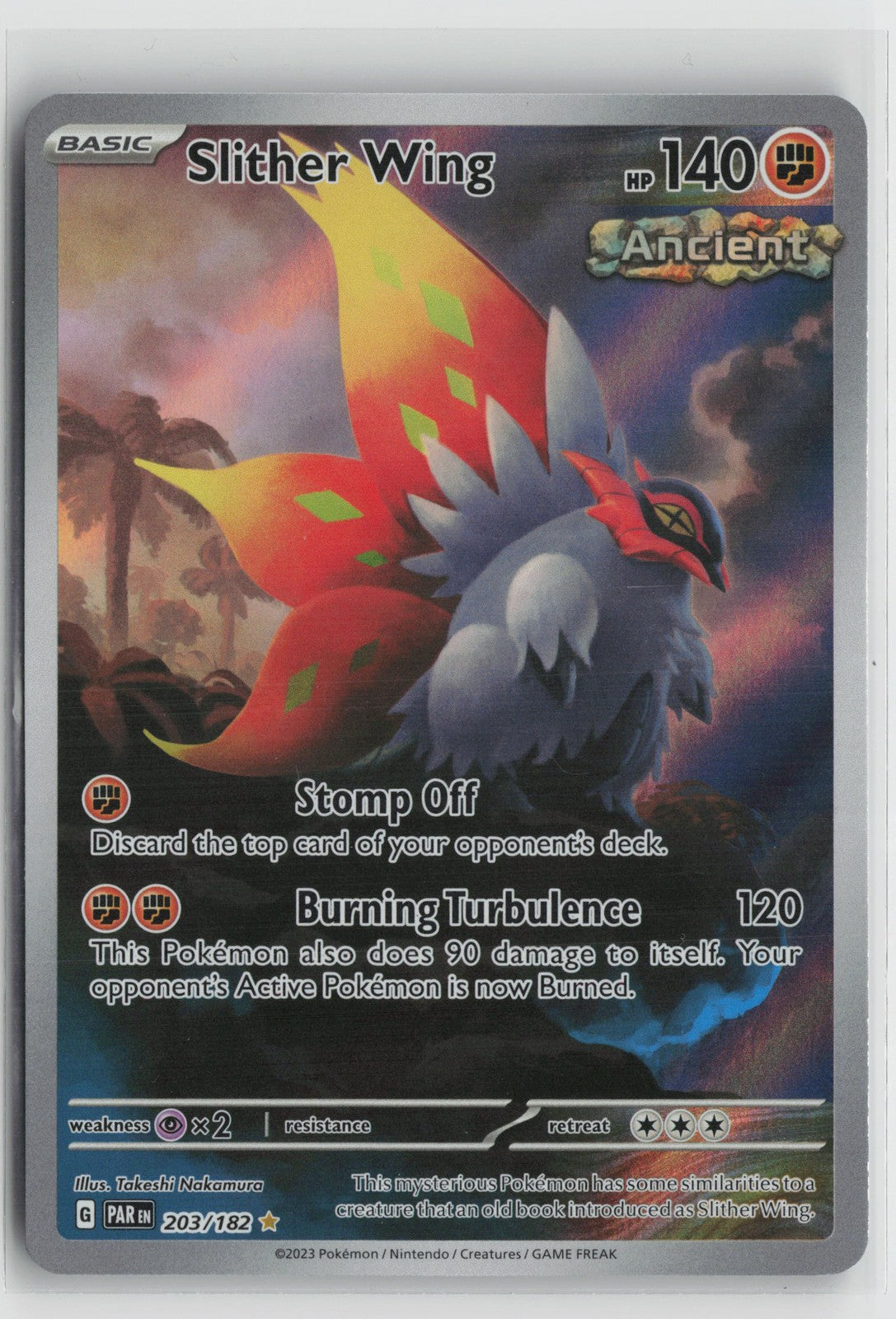 Slither Wing Illustration Rare SV04: Paradox Rift 203/182 NM