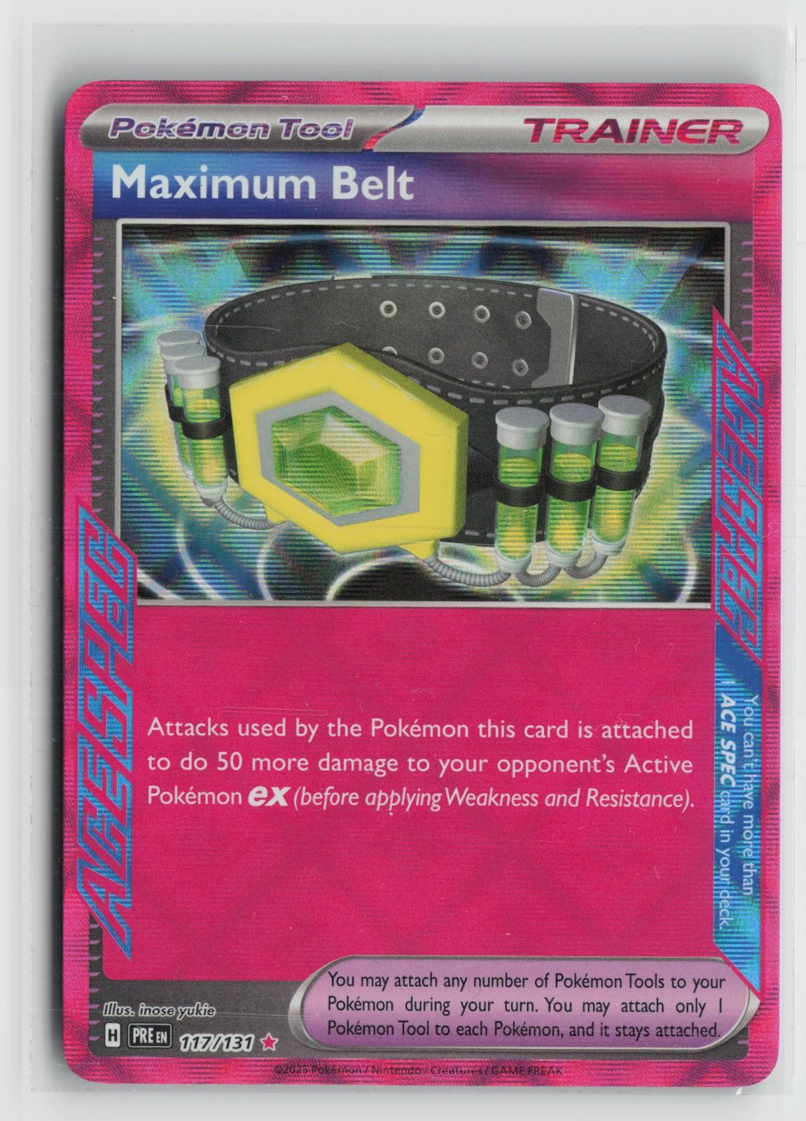 Maximum Belt 154/162 ACE SPEC Rare Temporal Forces Pokemon NM