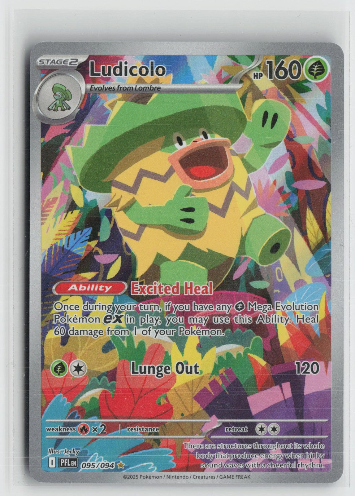 Ludicolo 095/094 Illustration Rare Phantasmal Flames Pokemon NM