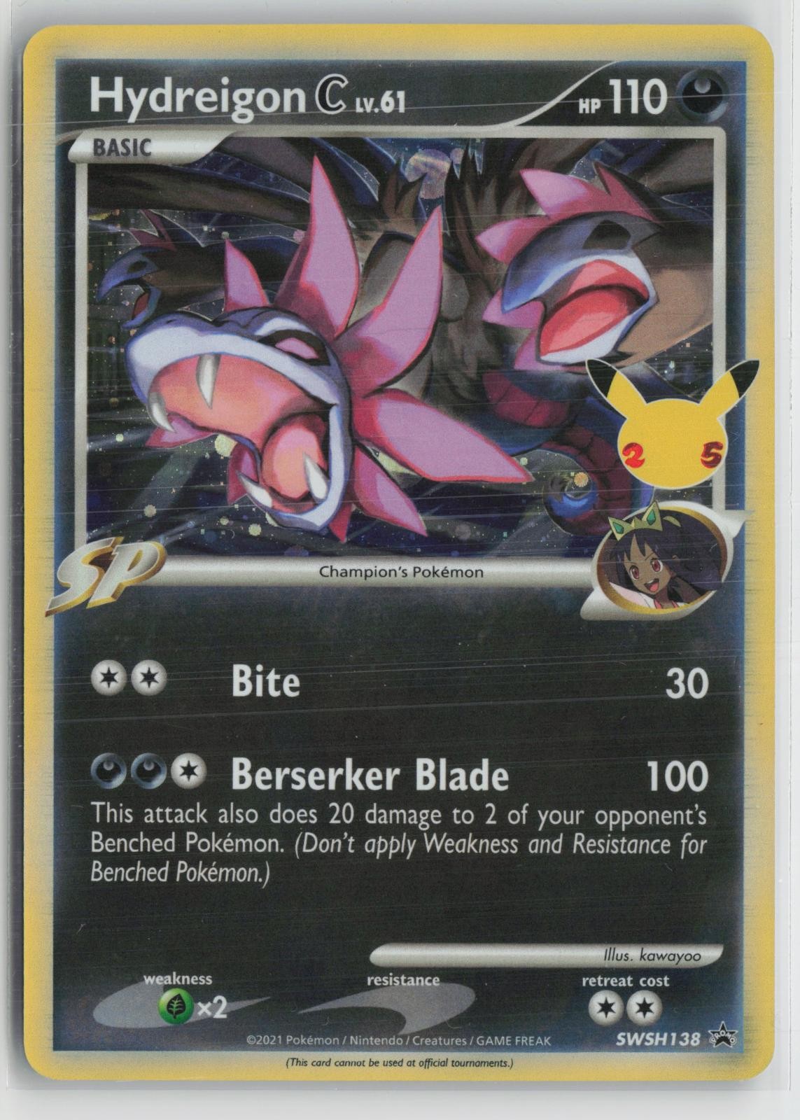 Hydreigon C lv.61 SWSH138 Holo Promo Sword & Shield Promo Pokemon NM