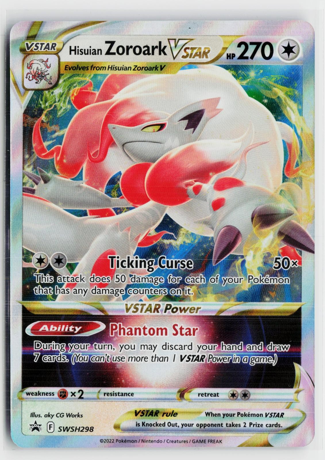 Hisuian Zoroark VSTAR SWSH298 Sword & Shield Promo NM Holo P Pokemon