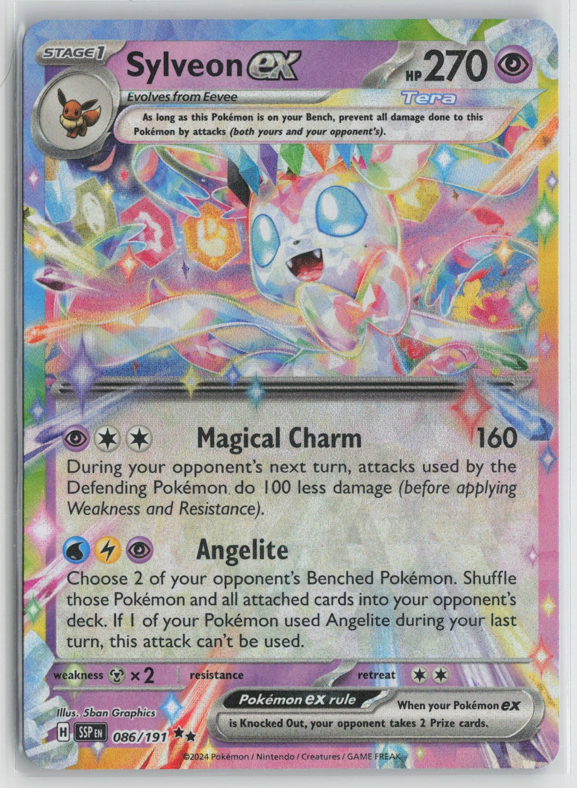 Sylveon ex 086/191 Double Rare Surging Sparks Pokemon NM