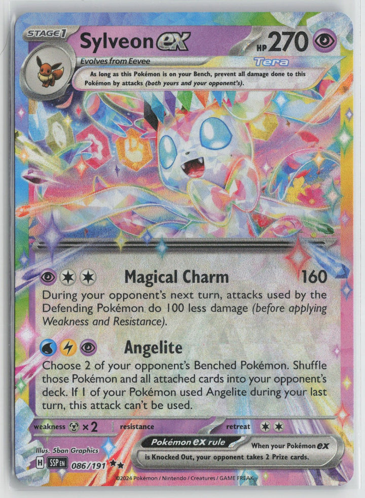 Sylveon ex 086/191 Double Rare Surging Sparks Pokemon NM0