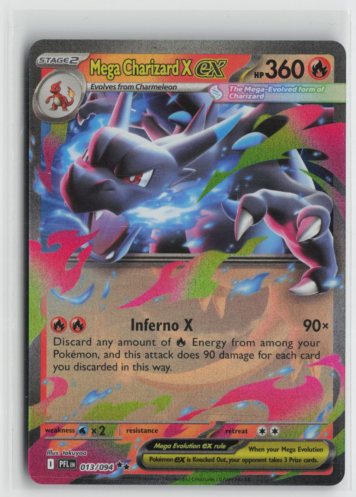 Mega Charizard X ex 013/094 Double Rare Phantasmal Flames Pokemon NM