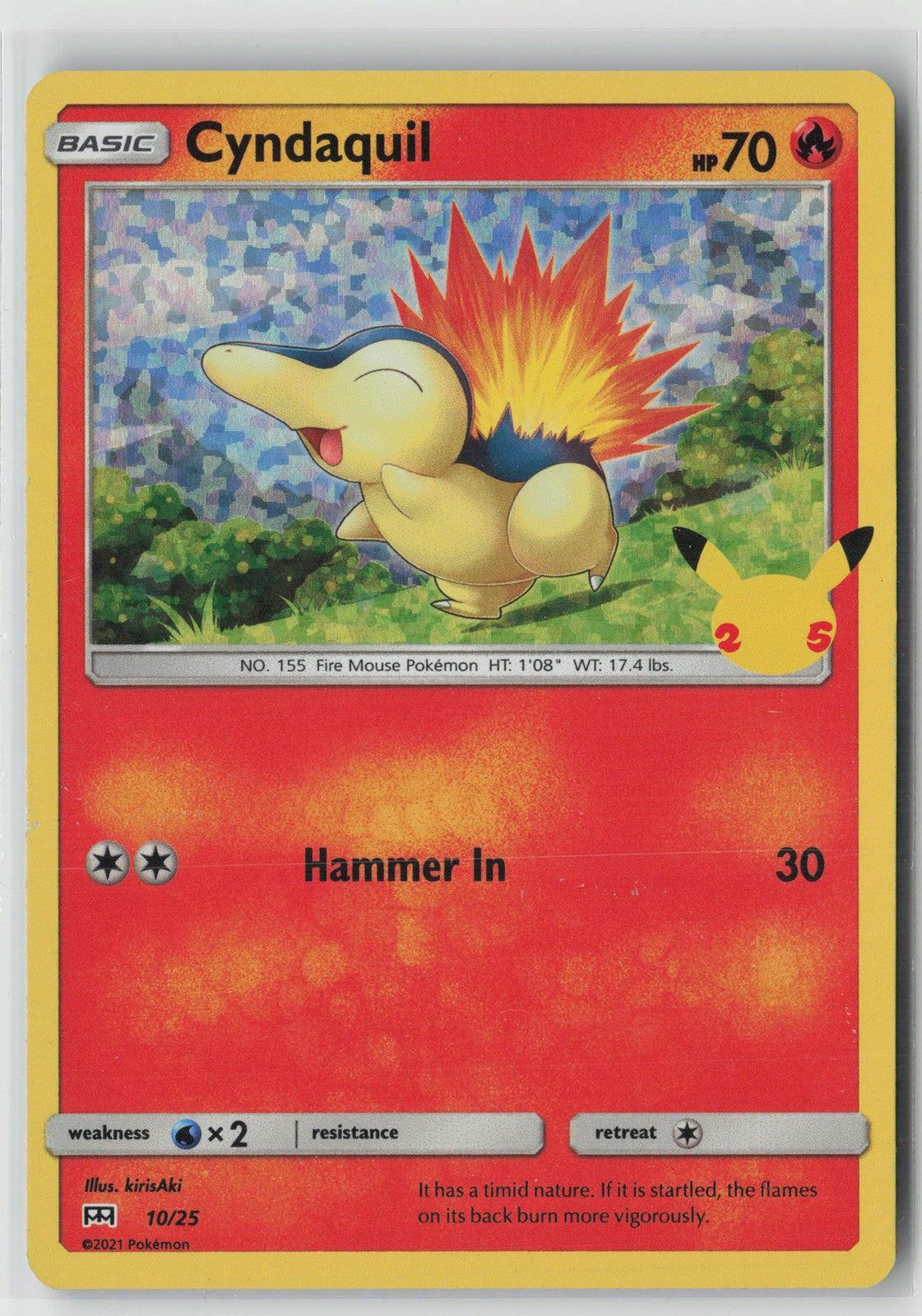 Cyndaquil - 10/25 Promo McDonald's 25th Anniversary Promos 010/025 NM