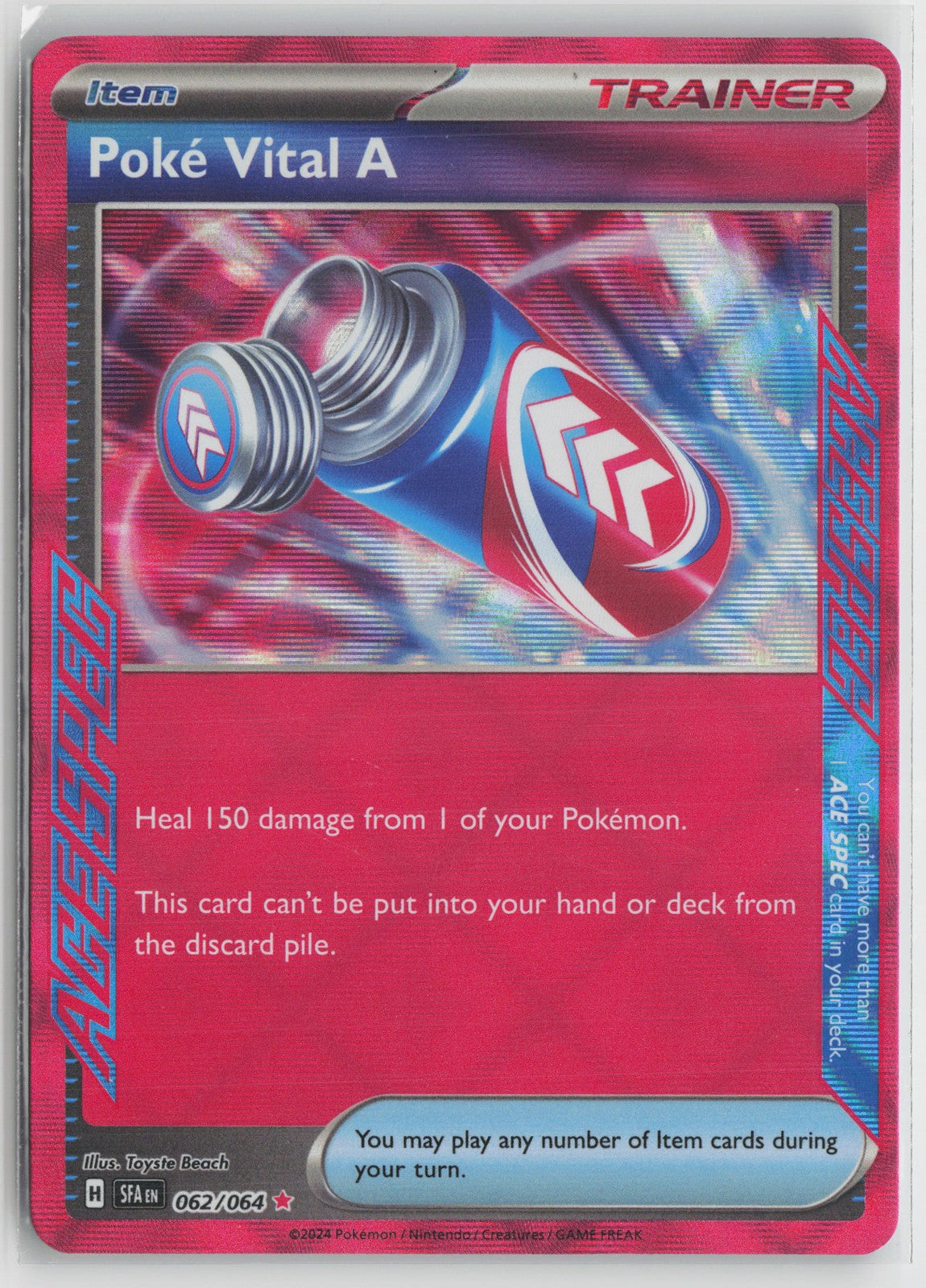 Poke Vital A ACE SPEC Rare SV: Shrouded Fable 062/064 NM