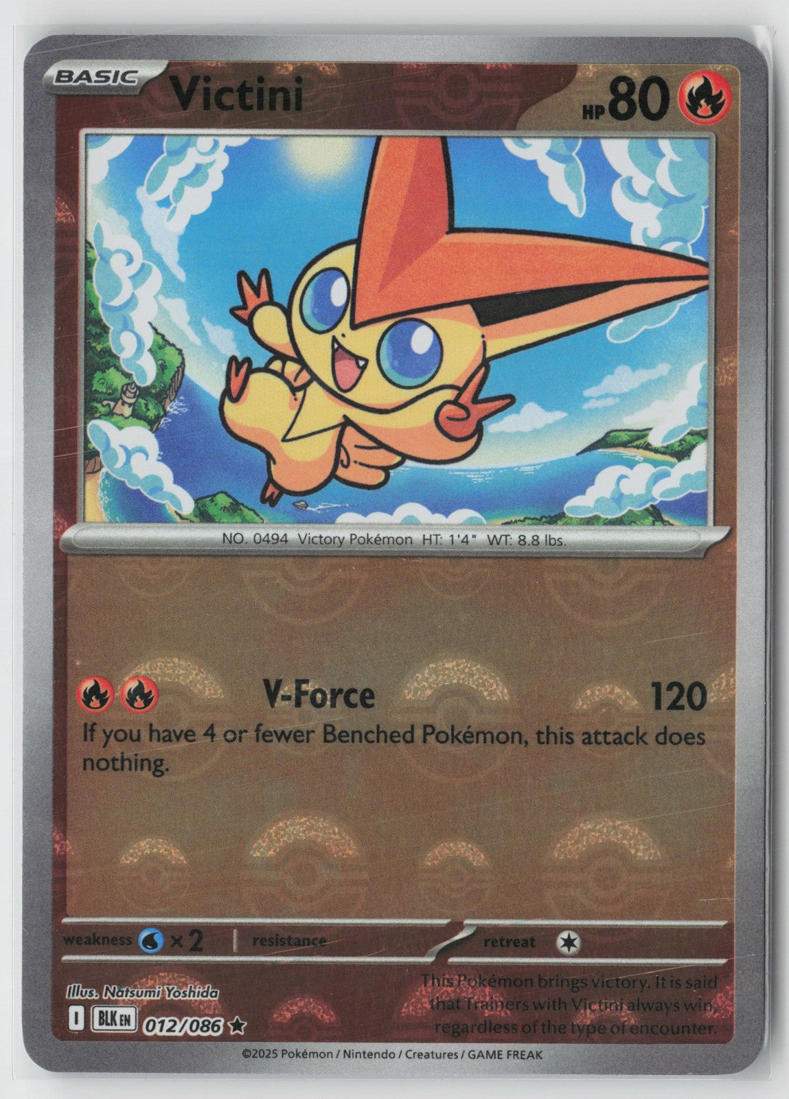 Victini (Poke Ball Pattern) Rare SV: Black Bolt 012/086 NM