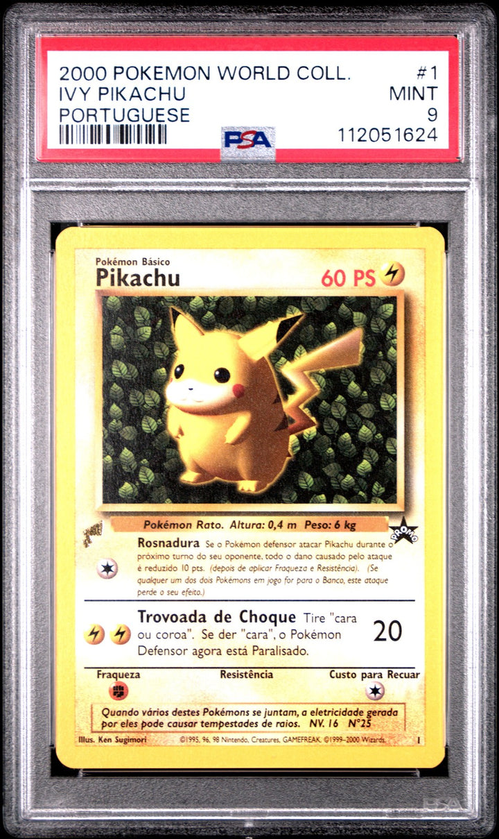 Ivy Pikachu 1 Portuguese Pikachu World Collection Pokemon PSA 90