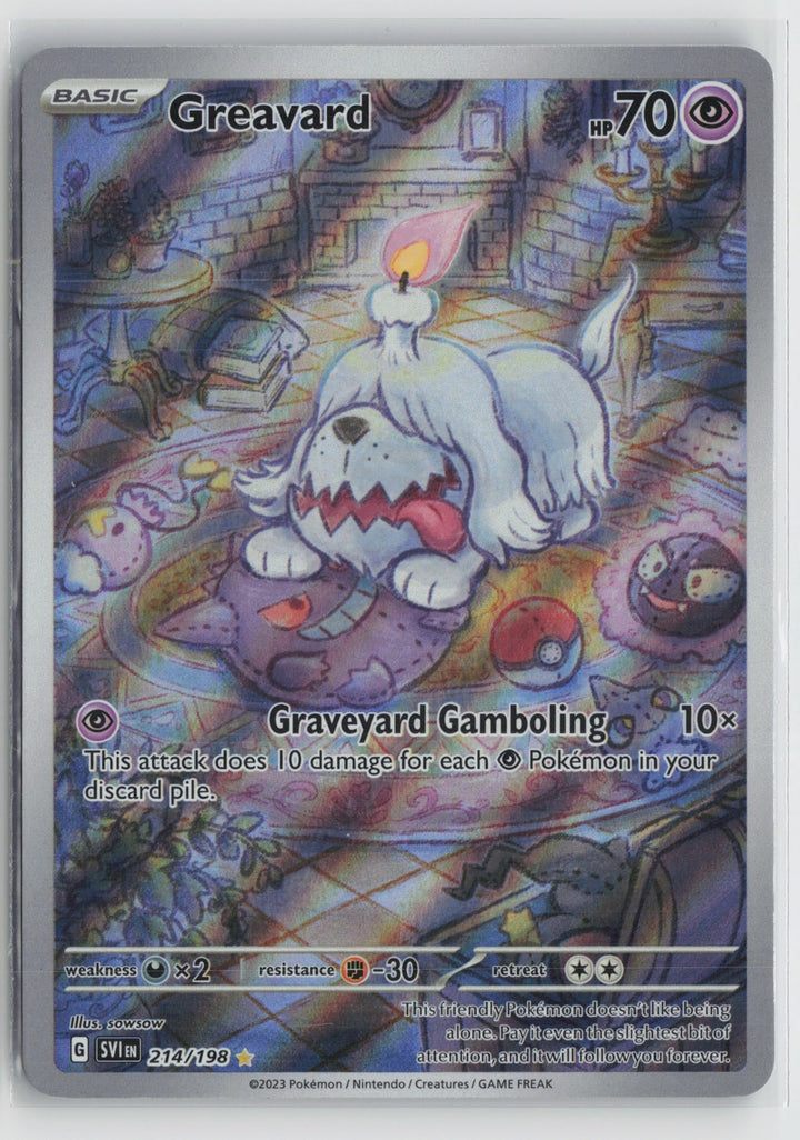 Greavard 214/198 Illustration Rare Scarlet & Violet Pokemon NM0