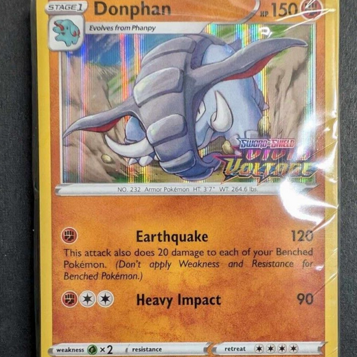 POKEMON CARD - DONPHAN HOLO SWSH067 - VIVID VOLTAGE PRERELEASE PROMO *SEALED*
