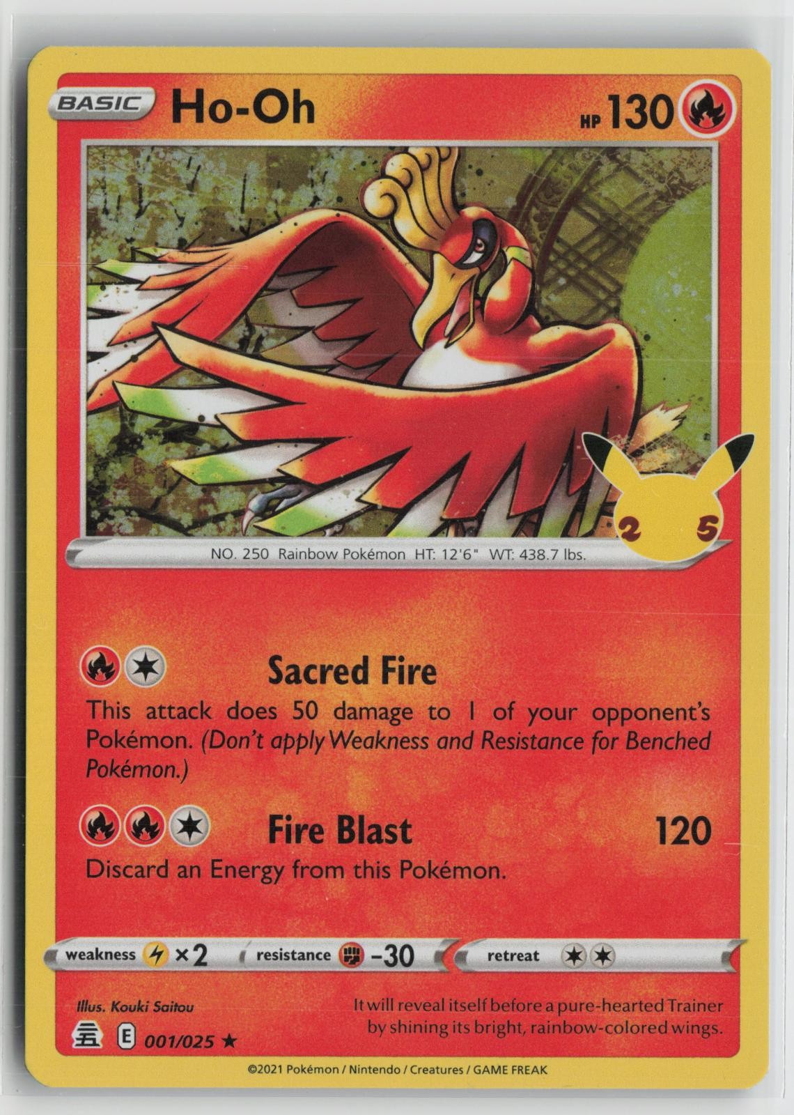 Ho-Oh 001/025 Rare Celebrations Pokemon NM