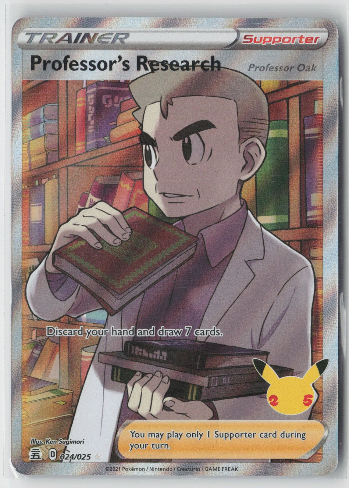 Professor's Research (Professor Oak) 024/025 Rare Ultra Celebrations Pokemon NM