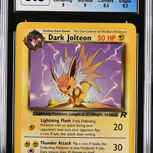 Dark Jolteon 38/82 Team Rocket Pokemon CGC 8.5 Nm/mint+0