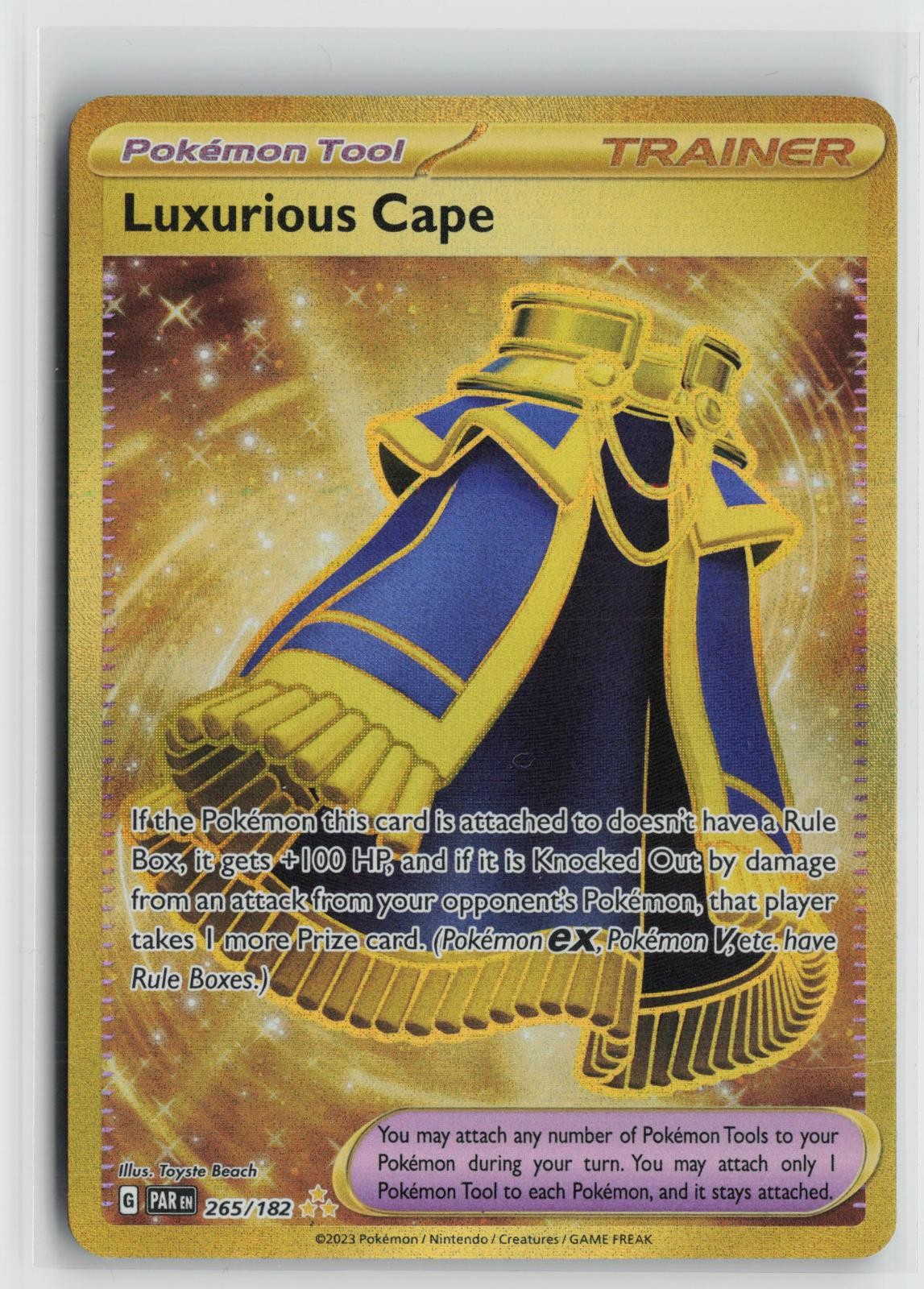 Luxurious Cape 265/182 Hyper Rare Paradox Rift Pokemon NM