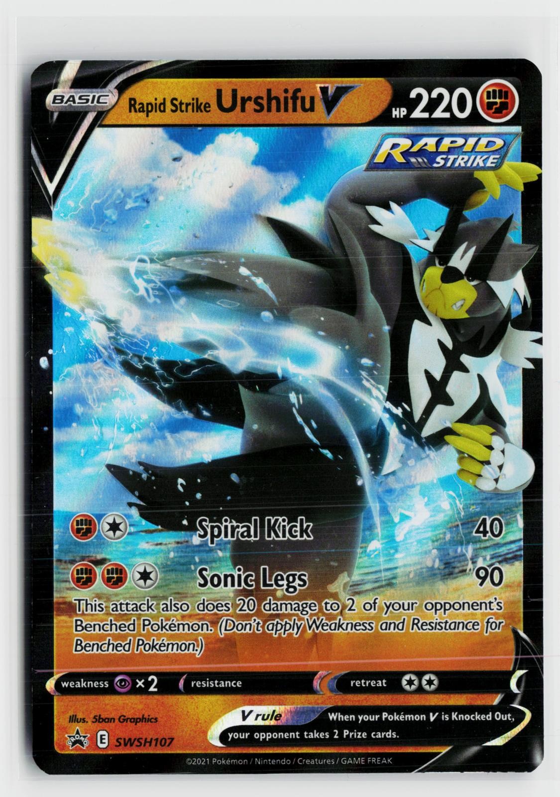 Rapid Strike Urshifu V SWSH107 Sword & Shield Promo NM Holo P Pokemon