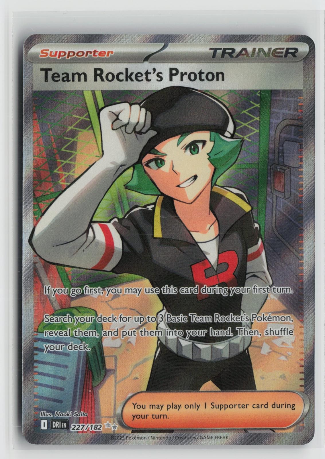 Team Rocket's Proton 227/182 Ultra Rare Destined Rivals Pokemon NM