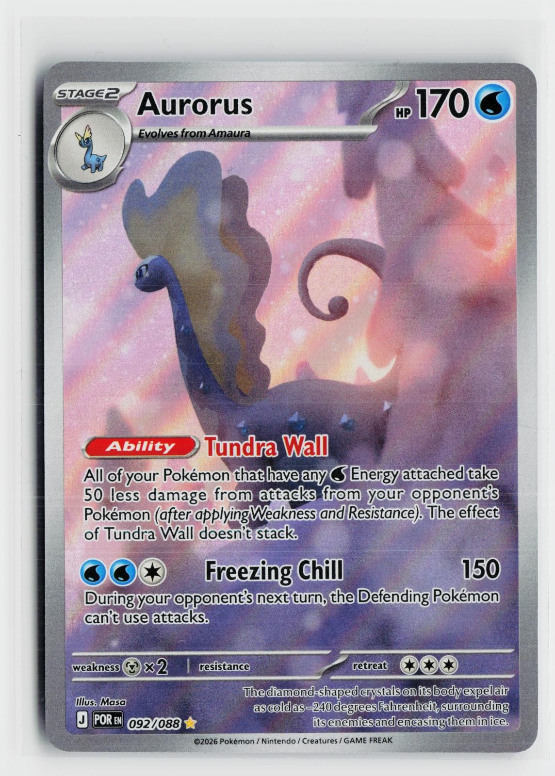 Aurorus 092/088 Perfect Order NM Holo IR Pokemon