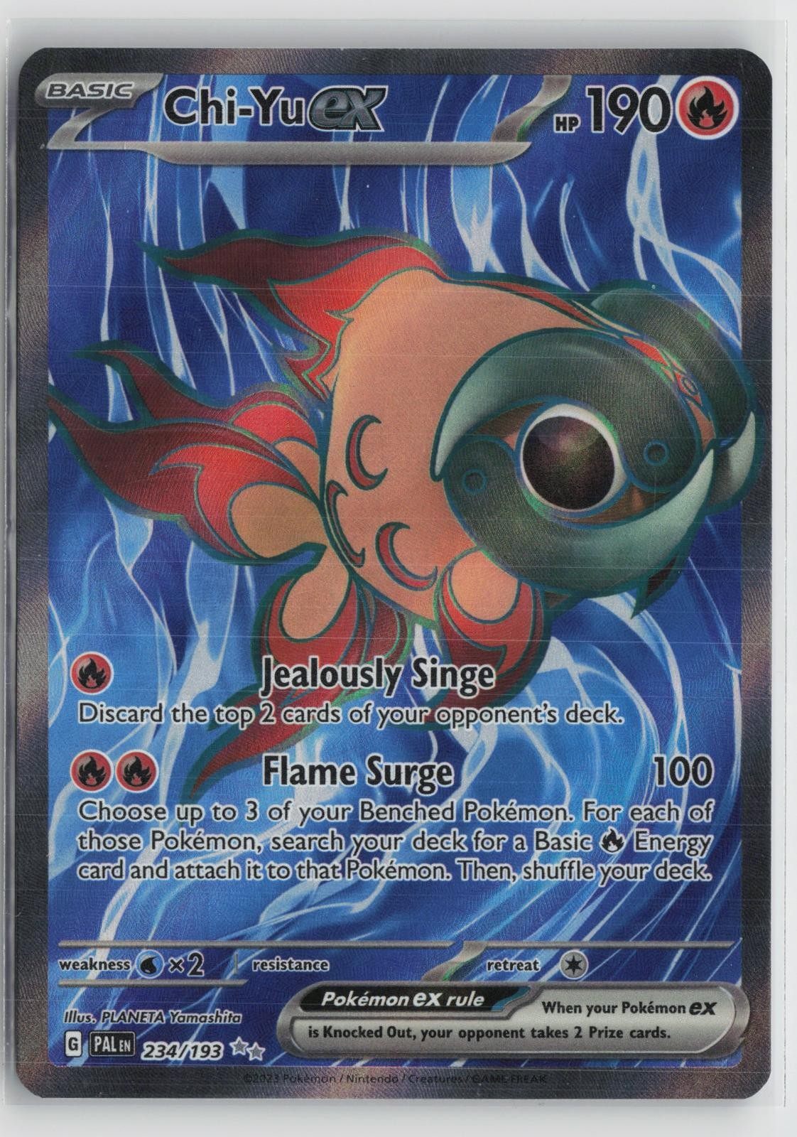 Chi-Yu ex 234/193 Ultra Rare Paldea Evolved Pokemon NM