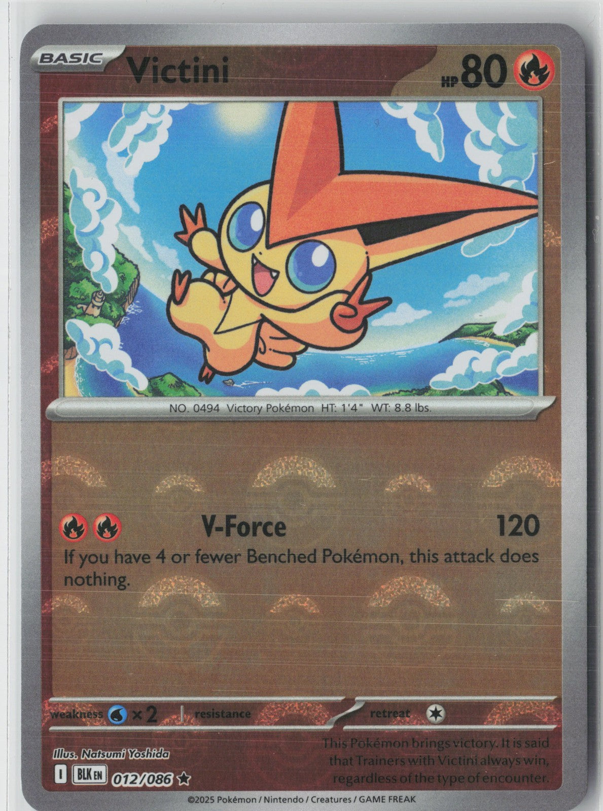 Victini (Poke Ball Pattern) Rare SV: Black Bolt 012/086 NM