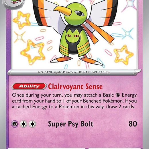 Xatu 152/091 Paldean Fates PAF Shiny Rare Near Mint Pokemon 2024