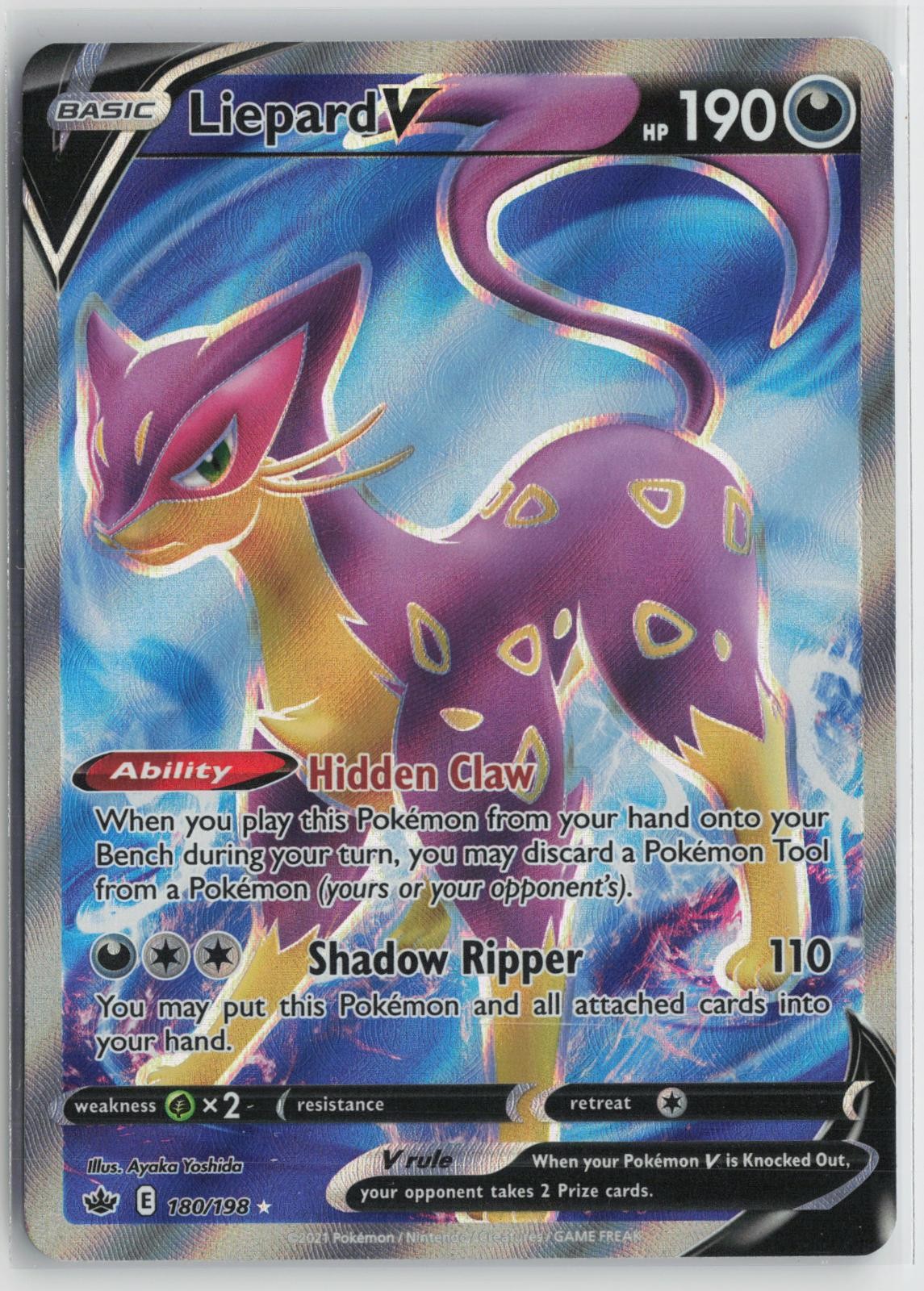 Liepard V 180/198 Ultra Rare Chilling Reign Pokemon NM