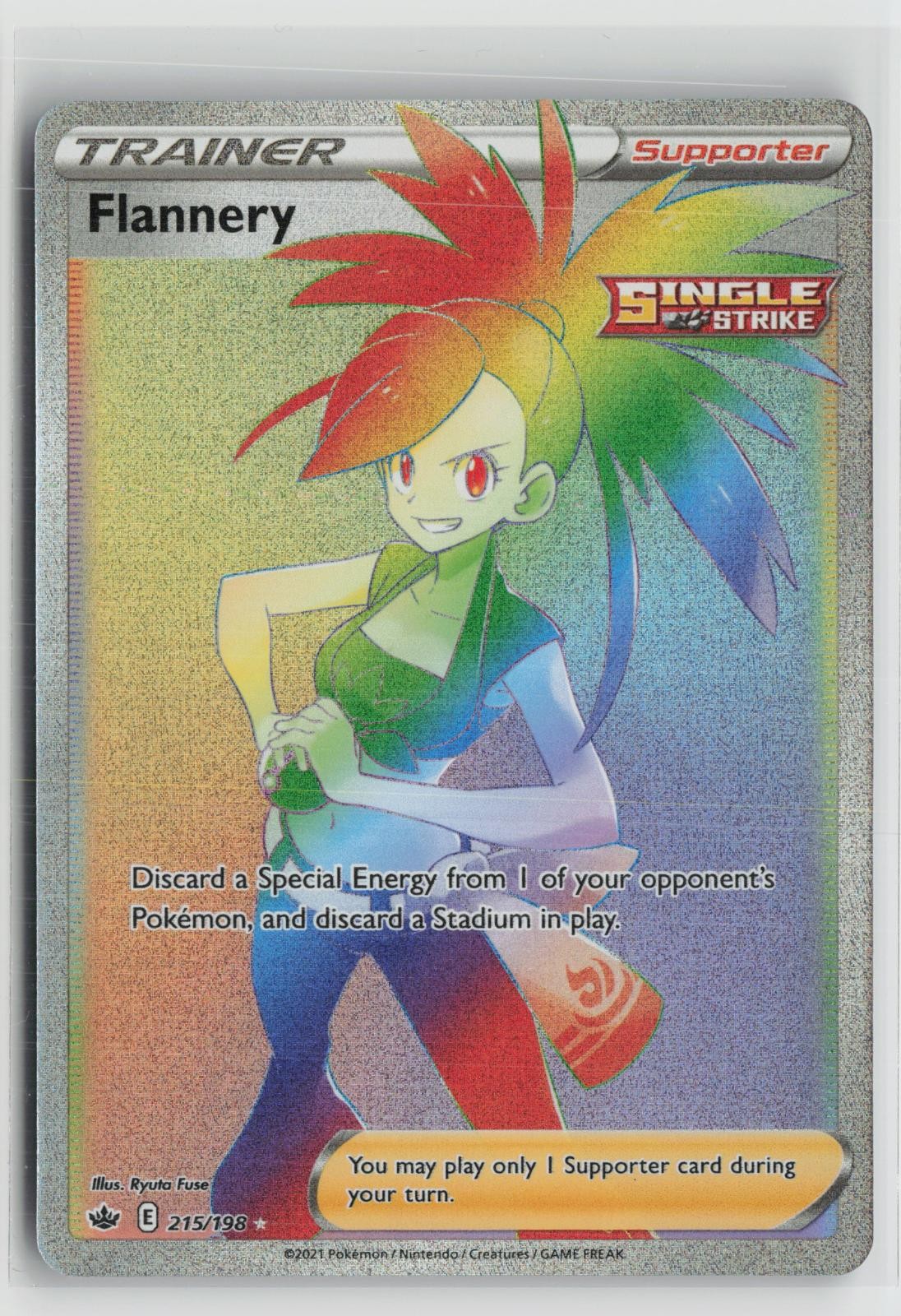 Flannery 215/198 Rainbow Rare Chilling Reign Pokemon NM