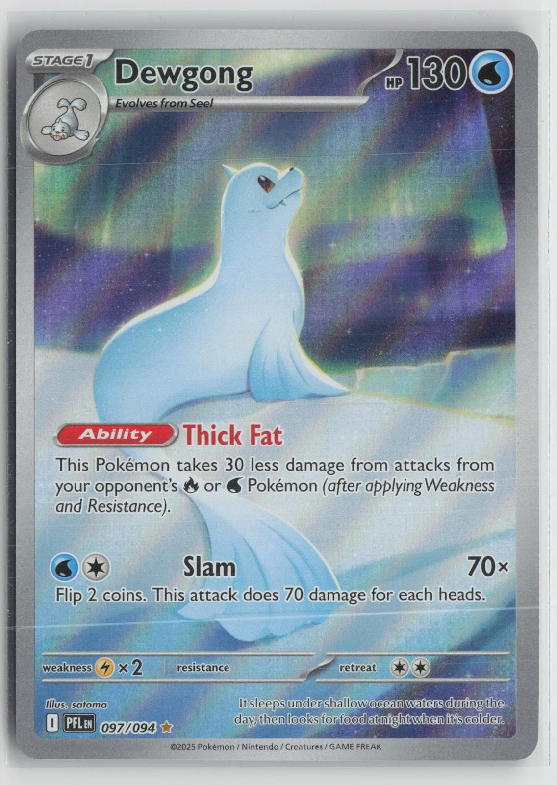 Dewgong 097/094 Illustration Rare Phantasmal Flames Pokemon NM
