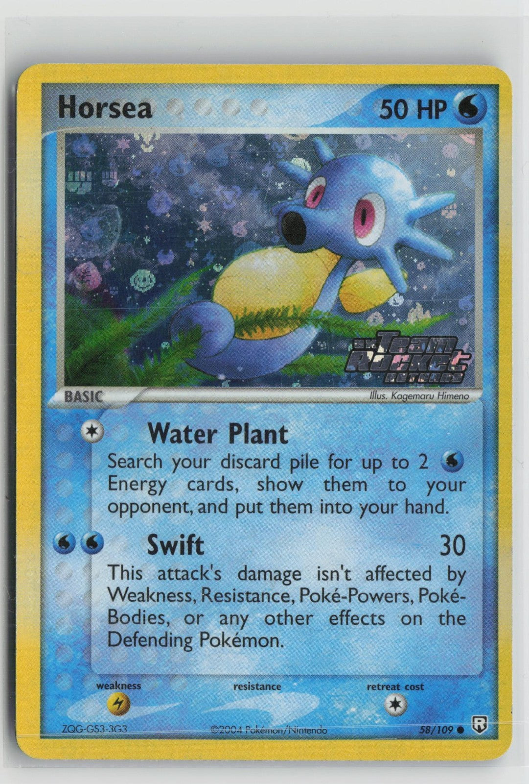Horsea 58/109 Common Team Rocket Returns Pokemon LP