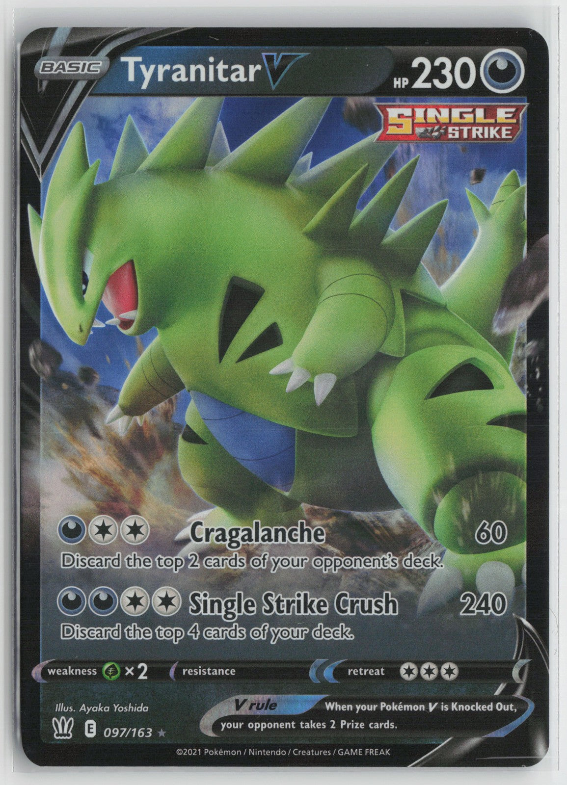 Tyranitar V Ultra Rare SWSH05: Battle Styles 097/163 NM